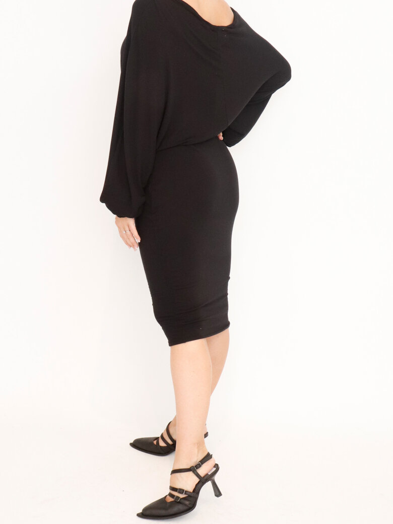 Sort Aarhus - Loosefit dress with fitted skirt 